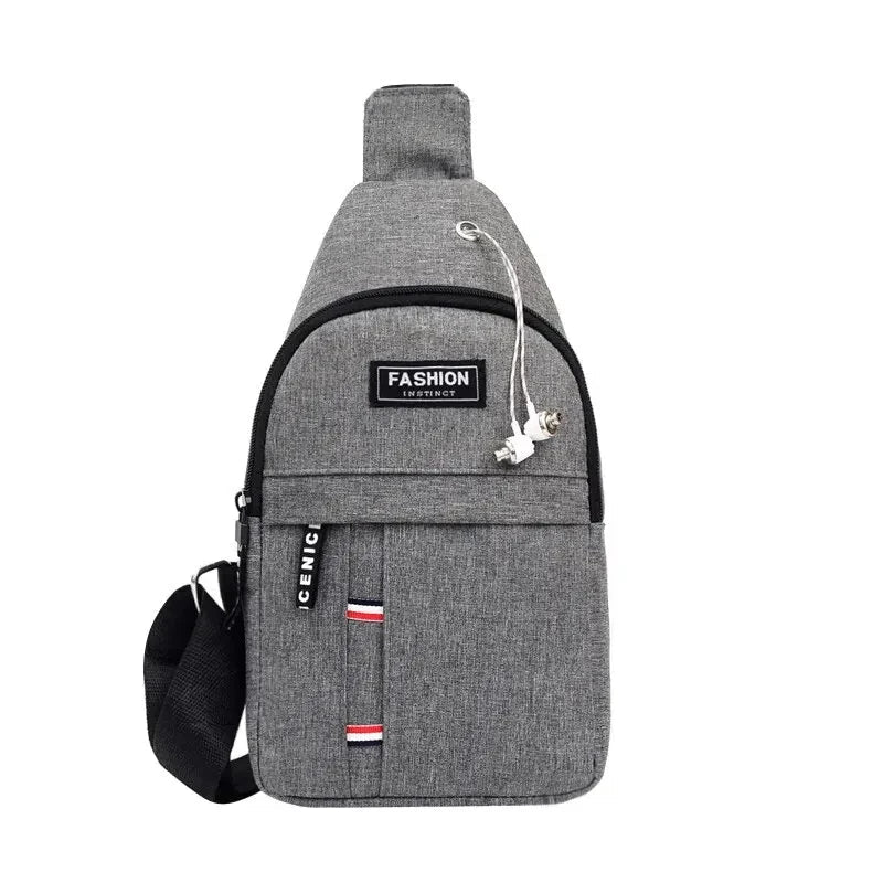 Men's and women's adjustable breast pockets, single-shoulder diagonal cross Oxford fabric breast pockets