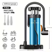 Foot And Hand Air Pump With Air Pressure Gauge – Fast Portable Car Bike And Cycle Inflator For Tires Balls And Inflatables