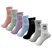 1/4 Pairs Woman Cotton Socks For Women Cotton Female Socks Set Woman Colorful Lady Socks Letter Printed Sock