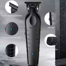 Kemei Men's Cordless Hair Clipper USB Rechargeable Zero Gap Trimmer Electric Hair Clipper Original Blade Accessories KM-2299