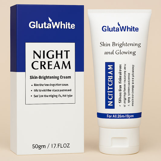 Gluta White Night Cream | 50ml | Advanced Brightening, Nourishing & Anti‑Aging Formula