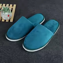 Women Indoor Slippers warm furry Home Slipper Winter Home shoes Women Men House Flat Closed Toe Slides for Bedroom Flip Flops
