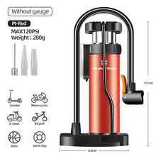Foot And Hand Air Pump With Air Pressure Gauge – Fast Portable Car Bike And Cycle Inflator For Tires Balls And Inflatables