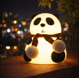 Cute Panda Night Light Silicone Soft Lamp Portable And Child Safe Bedside Light Reliable Performance And Everyday Lighting Support