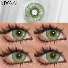 UYAAI 1 Pair Colored Pupils for Eyes Natural Brown Big Eyes Contacts Cosmetics Green Eye Color Lens Gray Lenses for Woman