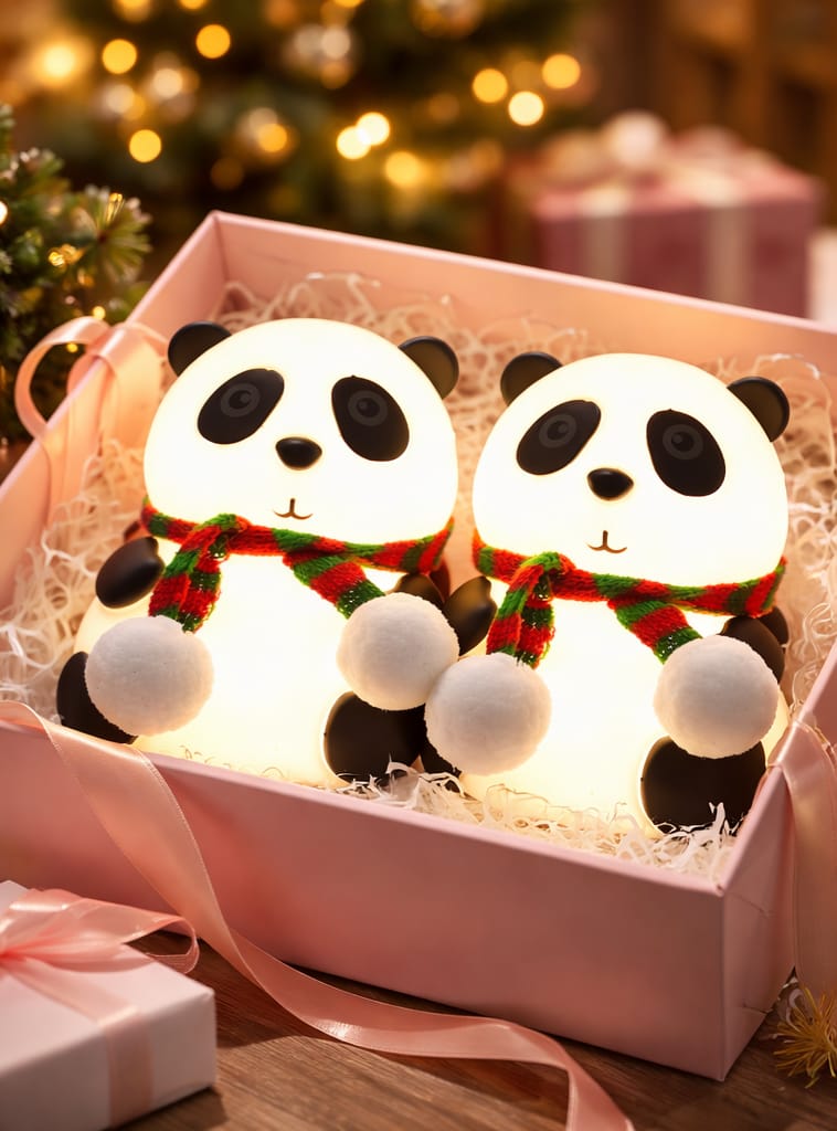 Cute Panda Night Light Silicone Soft Lamp Portable And Child Safe Bedside Light Reliable Performance And Everyday Lighting Support