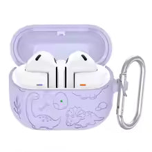 For Samsung Galaxy Buds 3 Pro Case Carbon Fiber Texture Pattern Case Shockproof Protective Soft Silicon Case With Keychain