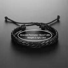 3PCS/Set Men Business Watches Casual Leather Band Analog Male's Quartz Watch Necklace Bracelet Set