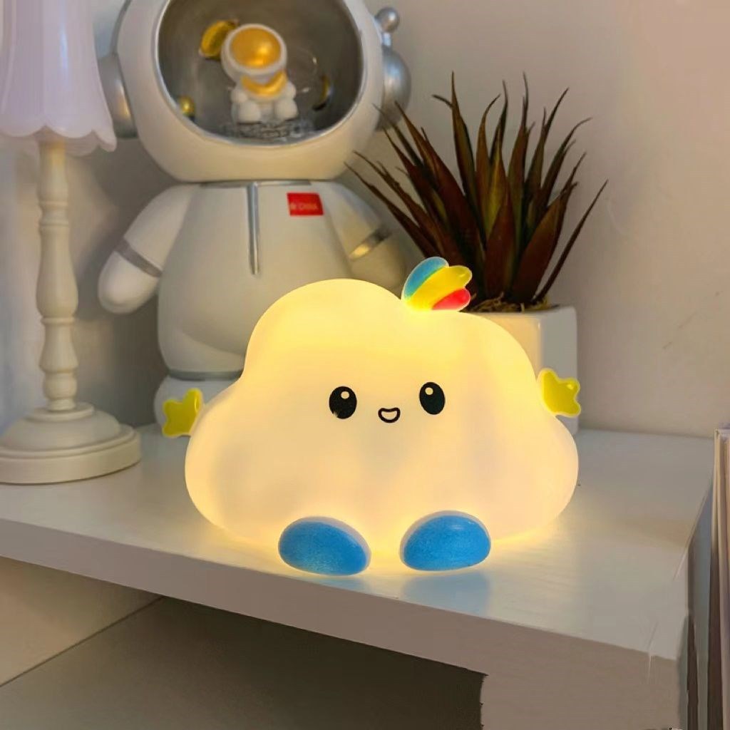Small Cartoon Cute Cloud Night Light Not Dazzling Children Bedroom Bedside Night Light Child Girl Birthday Gifts Home Decoration